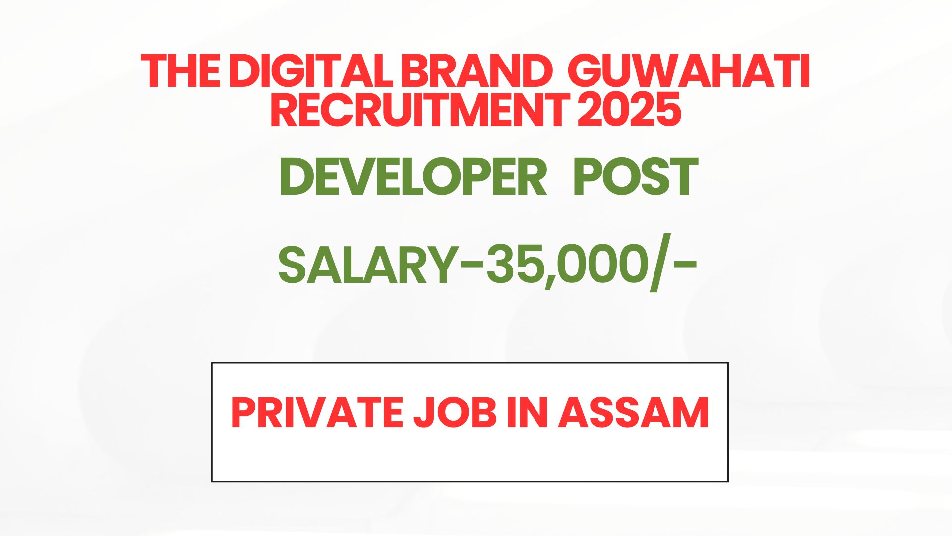 The Digital Brand Guwahati Recruitment 2025