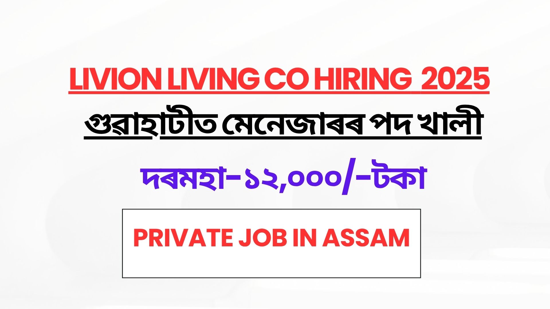 Livion Living Co Hiring Manager 2025