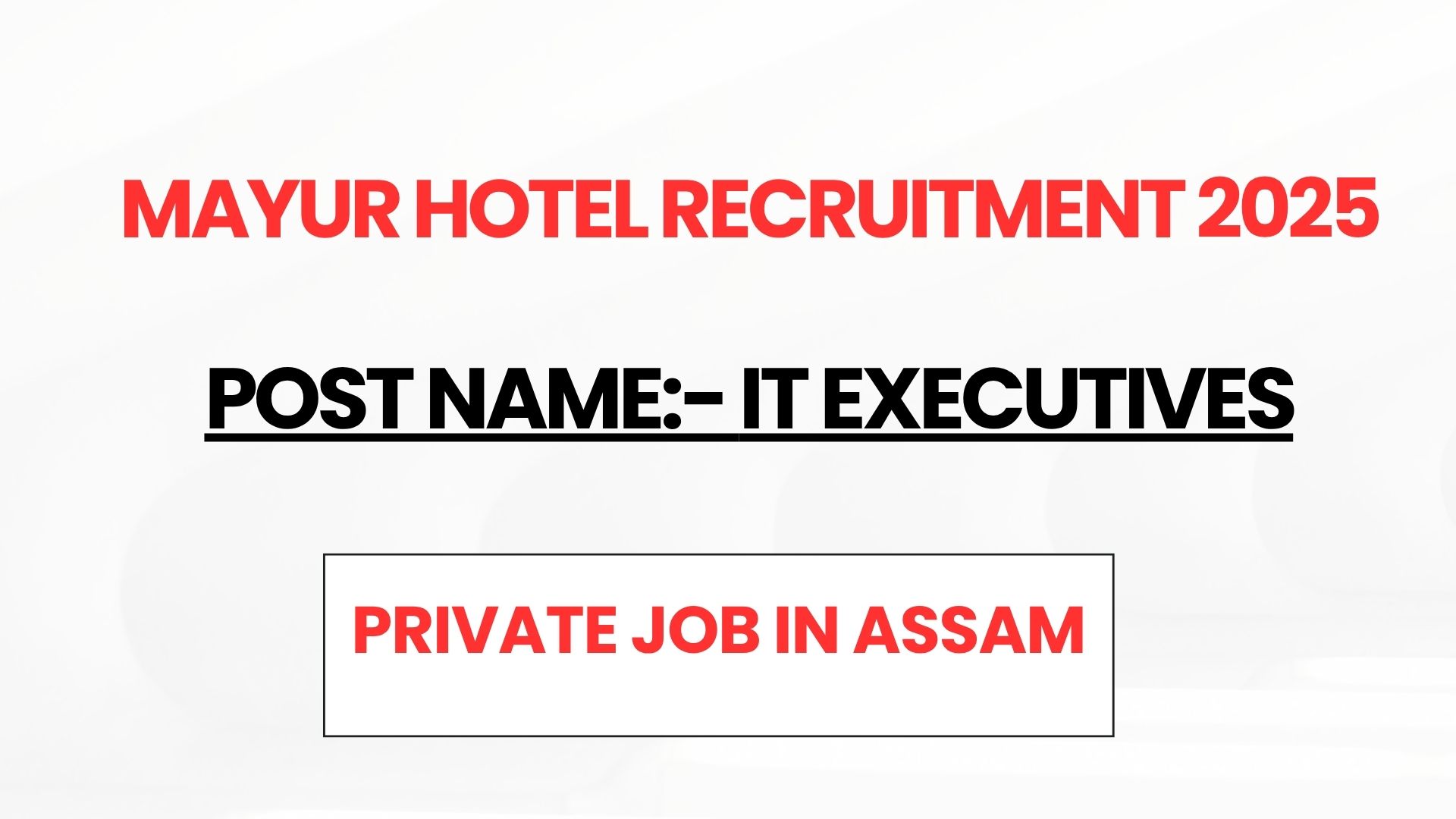 Mayur Hotel Recruitment 2025