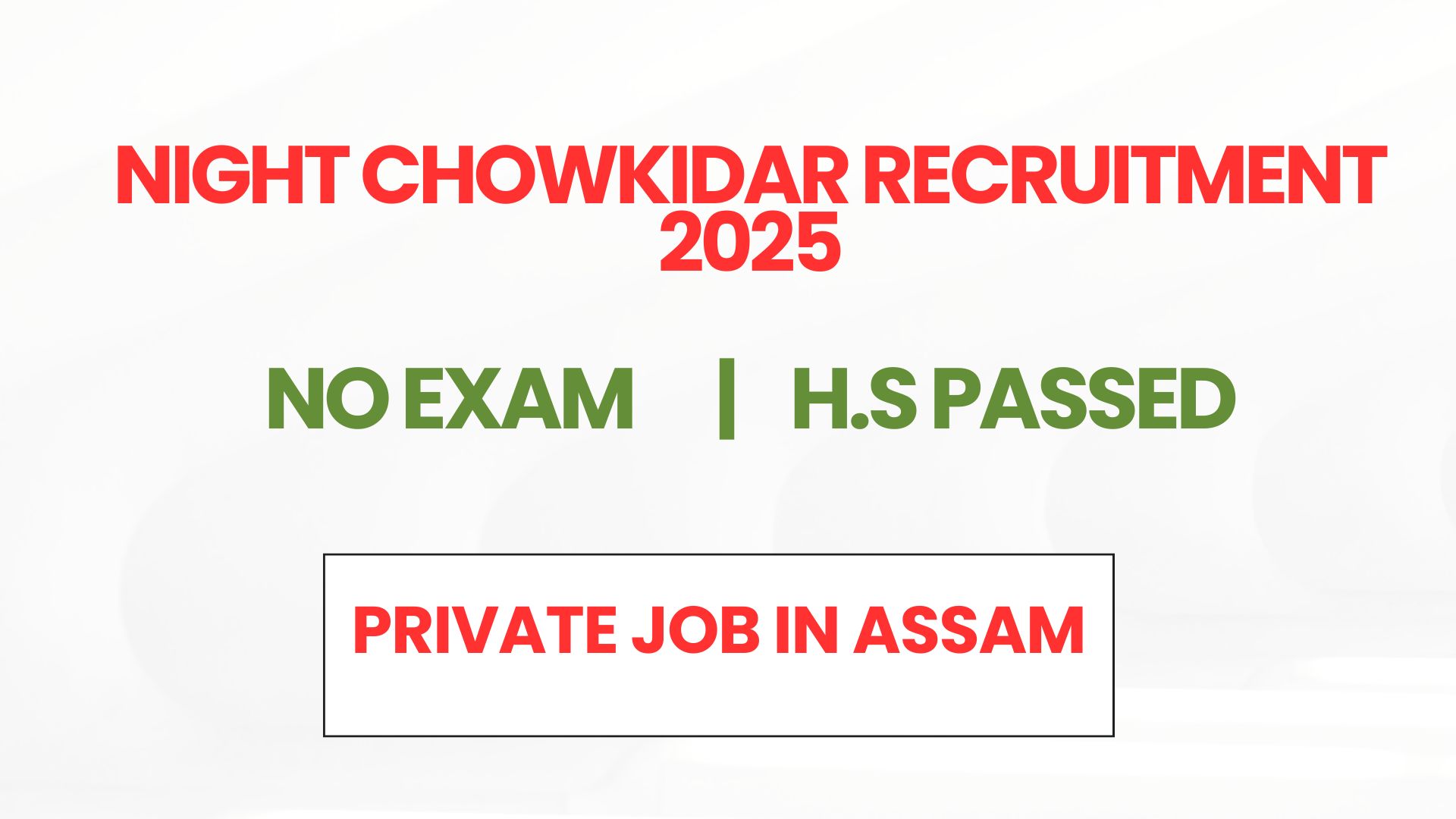 Night Chowkidar Recruitment 2025